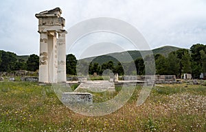 Temple ruins at Sanctuary of Asklepios at Epidaurus Greece photo