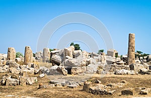 Temple ruins in Selinunte, Sicily