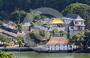 The Temple of the Sacred Tooth Relic complex at Kandy in Sri Lanka.