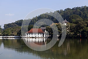 Temple of the Sacred Tooth Relic (Sri Dalada Maligwa) and Royal Bath in Kandy in Central Sri Lanka