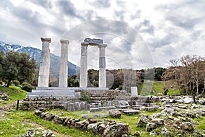 Temple at Samothraki island in Greece