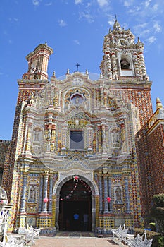 Temple of san francisco acatepec near cholula puebla I photo