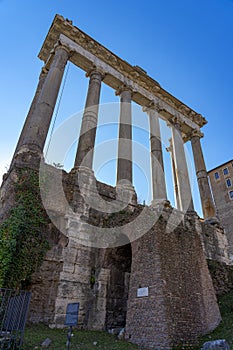 TEMPLE OF SATURN

The temple, one of the most ancient in Rome, stands at the foot of the Capitoline Hill