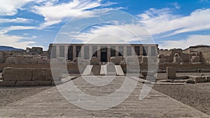 Temple of Seti I in Abydos. Abydos is notable for the memorial temple of Seti I, which contains the Abydos of Egypt King List from photo