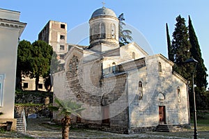 Temple of Simon the Canonite in New Athos in summer