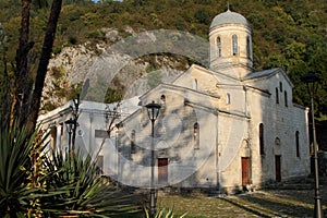 Temple of Simon the Canonite in New Athos on a summer day