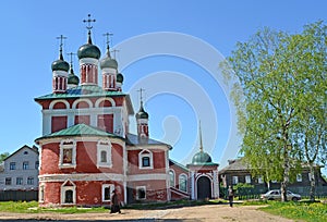 The temple of the Smolenskaya icon of the Mother of God in the tterritory of Bogoyavlensky convent. Uglich, Yaroslavl region