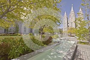 Temple square Salt Lake city Utah.