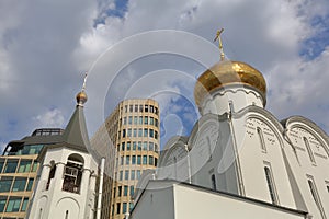 Temple of St. Nicholas the Wonderworker at the Tver outpost. Moscow, Russia