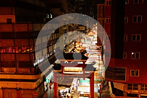 Temple street,Jordan, kowloon,Hongkong at night