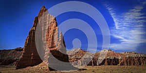 Temple of the Sun formation in Capitol Reef National Park