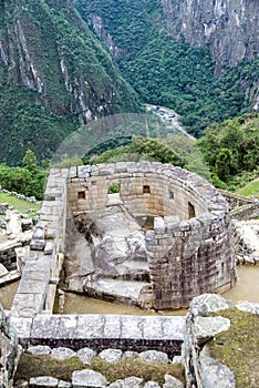 Temple of the Sun at Machu Picchu photo