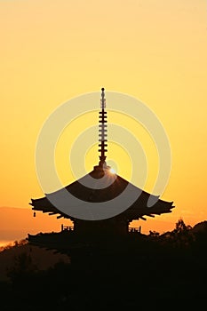 Temple sunrise