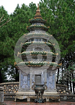 A temple in the Thien Mu Pagoda complex, Hue