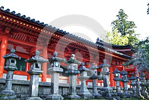 Temple of thousand lanterns in Nara, Japan