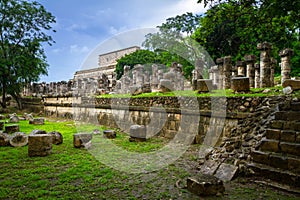 The Temple of Thousand Warriors in Mexico