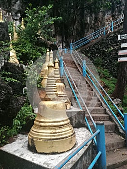 The temple of the Tiger Cave in Krabi is a very steep staircase with 1,237 steps.