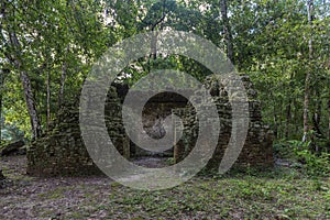 Temple in Tikal Park. Sightseeing object in Guatemala with Mayan Temples and Ceremonial Ruins. Tikal is an ancient Mayan Citadel i