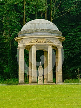 Temple to the godess Minerva in the English garden of Alden Biesen castle, Belgium