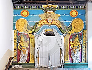 Temple of the Tooth (Sri Dalada Maligawa) fragment in Kandy, Sri Lanka