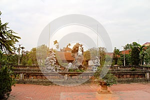 Temple in the traditional architectural style of the east, Hai D