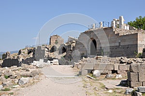 Temple of Trajan from the Sanctuary of Athena  Pergamum  Bergama  Izmir  Turkey