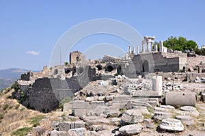 Temple of Trajan from the Sanctuary of Athena  Pergamum  Bergama  Izmir  Turkey