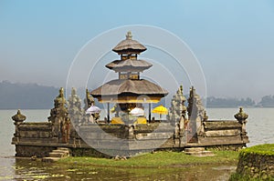 Temple Ulun Danu on lake Beratan, Bali