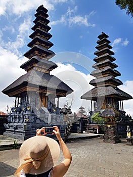 Temple Ulundanu Batur in Kintamani area photo