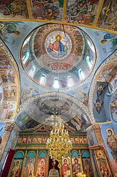 Temple vault in the Orthodox Church of the Sokolin Monastery in Bulgaria