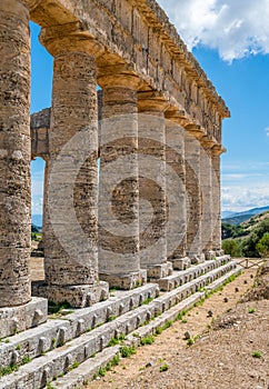 The Temple of Venus in Segesta, ancient greek town in Sicily, southern Italy.