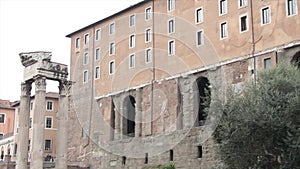 temple of vespasian and titus rome italy ancient ruins and building 40 v