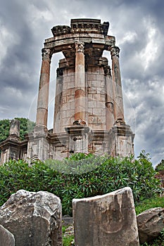 The Temple of Vesta in Rome, Italy