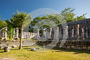 Temple of the Warriors. Chichen Itza archaeological site, Yucatan peninsula, Mexico.