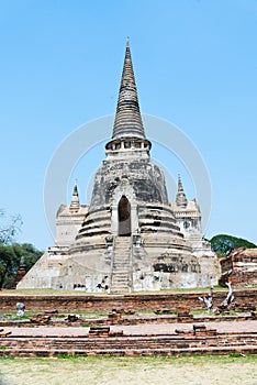 Temple of wat phra sri sanphet in Ayutthaya
