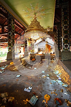 The temple of Wat Phraphutthabat Si Roi Buddhist temple in Chiang Mai, Thailand photo