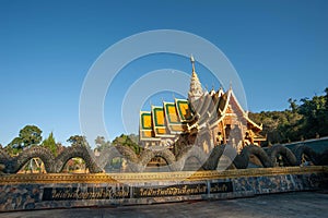 The temple of Wat Phraphutthabat Si Roi Buddhist temple in Chiang Mai, Thailand photo