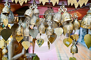 Temple Wat Pra That Doi Suthep, bells for happiness