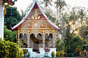 Temple Wat Sensoukaram in Luang Prabang, Laos. photo