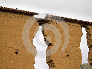 Temple of Wiracocha in Peru photo