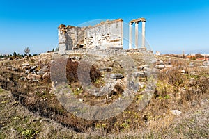 Temple of Zeus at Aizanoi ancient site in Kutahya province of Turkey photo