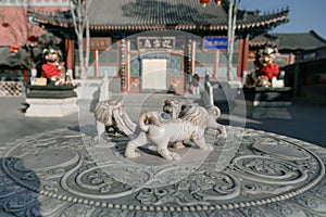 Temples and auspicious animal