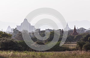 The temples in Bagan, Myanmar