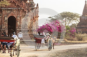 The temples in Bagan, Myanmar