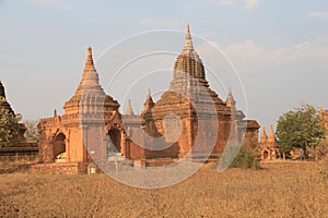 Temples of Bagan at sunset