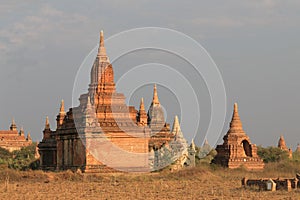 Temples of Bagan at sunset