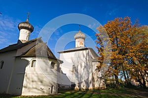 Temples of the former Spaso-Preobrazhensky (Transfiguration) Monastery in Staraya Russa, Novgorod region, Russia