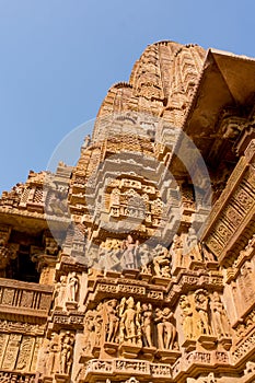 Temples at Khajurao against the sky