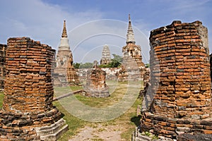 Temples at old Ayuthaya photo