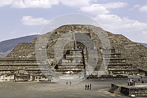The Temples of Teotihuacan. Pyramid de la Luna, the moon.